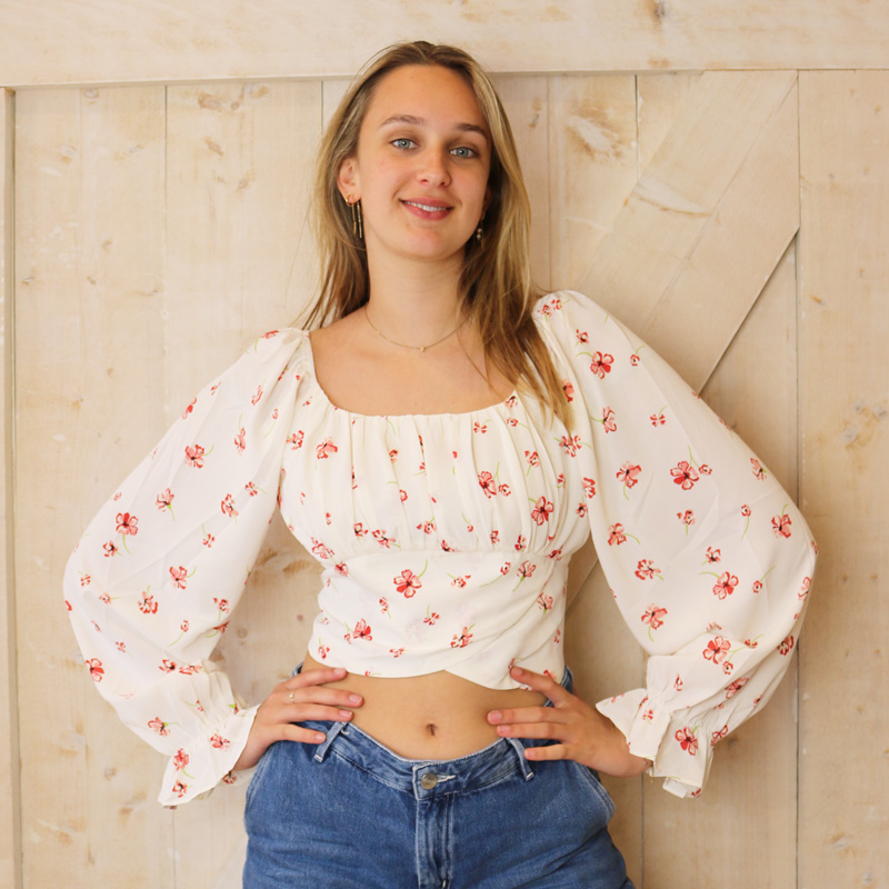 croptop bloemen