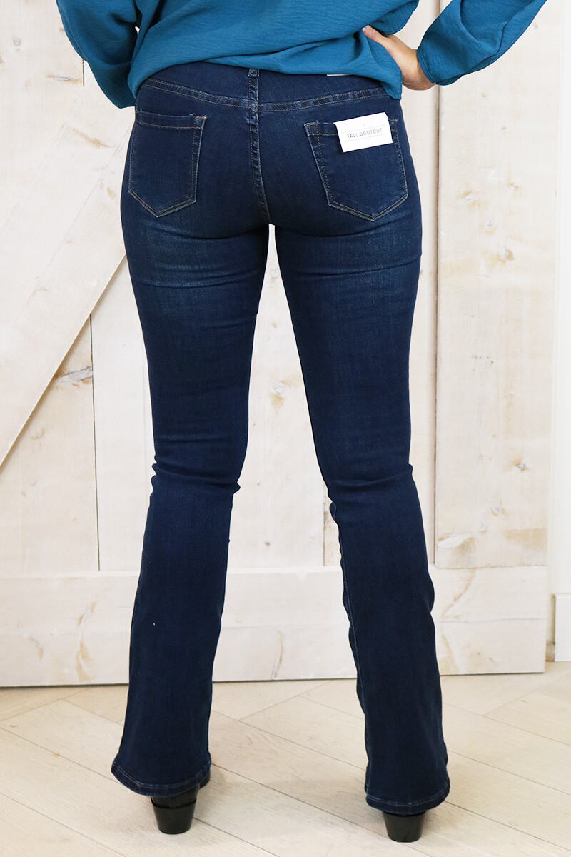 achter blauwe jeansbroek